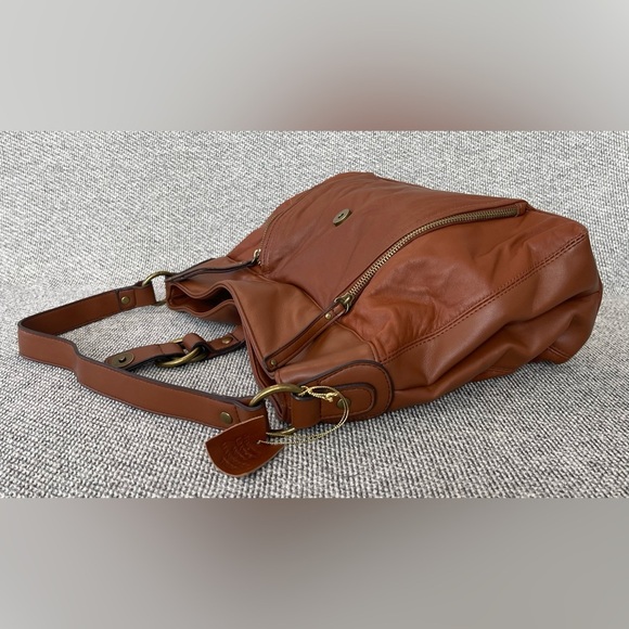 Brown Genuine Leather Hobo Bag with Slouch Design Shoulder Bag - Picture 16 of 16